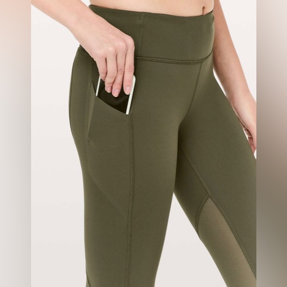 Lululemon Pace Rival Crop *Full-On Luxtreme 22" Dark Olive - Picture 2 of 9